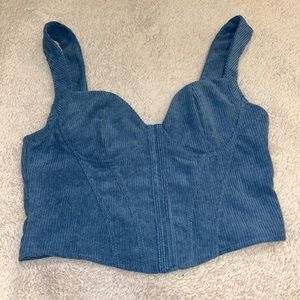 Blue corset top